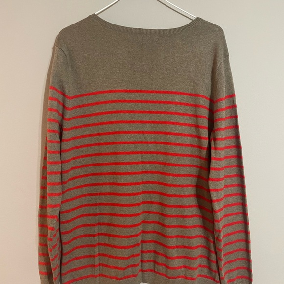 Banana Republic Red and Brown Striped Cardigan XL NWT - Picture 5 of 5